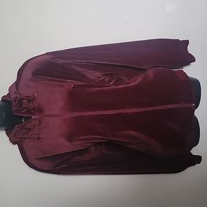 Fuda Sport Zip Up Velour Hoodie